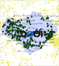 شیپ فایل روستاهای شهرستان لنجان