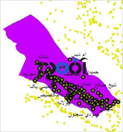 شیپ فایل روستاهای شهرستان دشت آزادگان