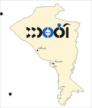شیپ فایل شهرهای شهرستان گناوه به صورت نقطه ای
