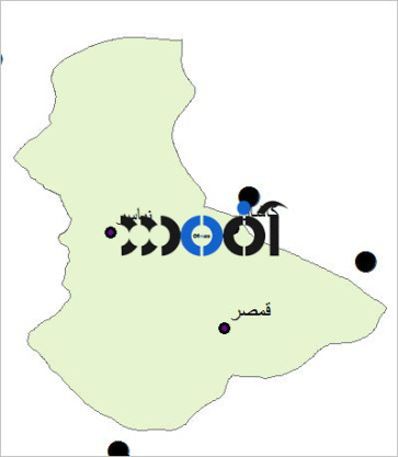 شیپ فایل شهرهای شهرستان کاشان به صورت نقطه ای