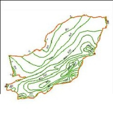 شیپ فایل خطوط همبارش استان گلستان