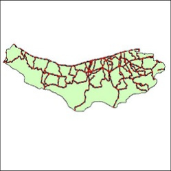 شیپ فایل جاده های ارتباطی استان مازندران