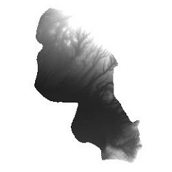 نقشه مدل رقومی ارتفاعی (DEM) شهرستان نمین (واقع در استان اردبیل)