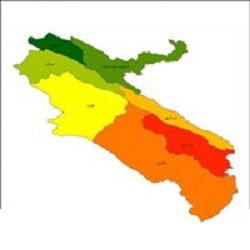 شیپ فایل شهرستان های استان ایلام