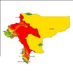 نقشه طبقات اقلیمی استان اصفهان