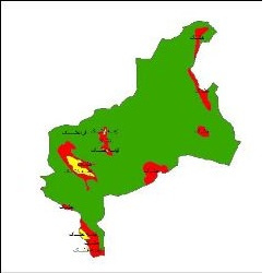 نقشه طبقات اقلیمی استان یزد