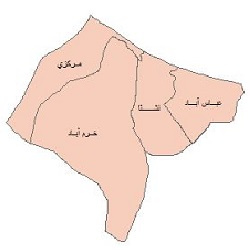 نقشه ی بخش های شهرستان تنکابن