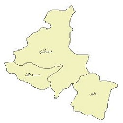 نقشه ی بخش های شهرستان اردبیل
