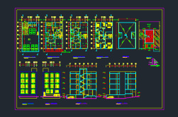 نقشه های اتوکد ساختمان مسکونی 5 طبقه