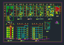 نقشه های اتوکد ساختمان مسکونی 6 طبقه