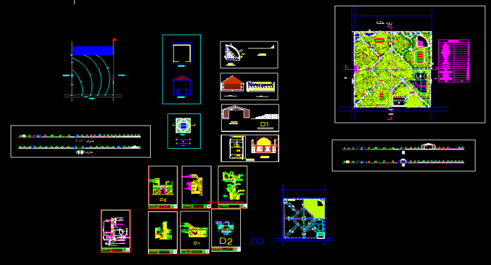 نقشه های اتوکد محوطه سازی