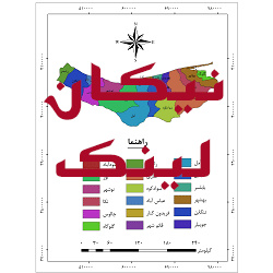 نقشه شهرستان های استان مازندران