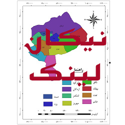 نقشه شهرستان های استان یزد