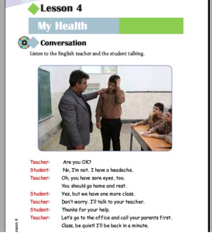 بسته کامل آموزش درس چهارم زبان انگلیسی پایه هشتم (سلامتی من: MY HEALTH)