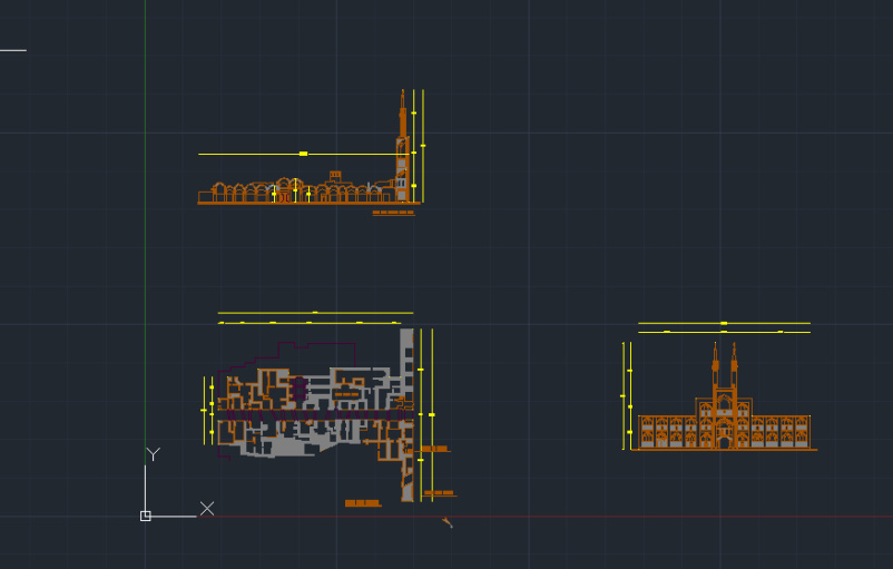 فایل اتوکد مسجد امیر چخماق یزد