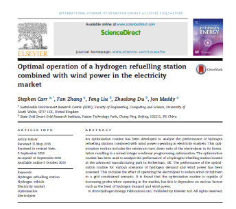 پکیج شبیه سازی مقاله بهره برداری بهینه از یک ایستگاه سوختگیری هیدروژن همراه با توان باد در بازار برق