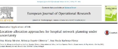 مقاله ترجمه شده مکان یابی و تخصیص برای شبکه بیمارستانی تحت شرایط عدم قطعیت