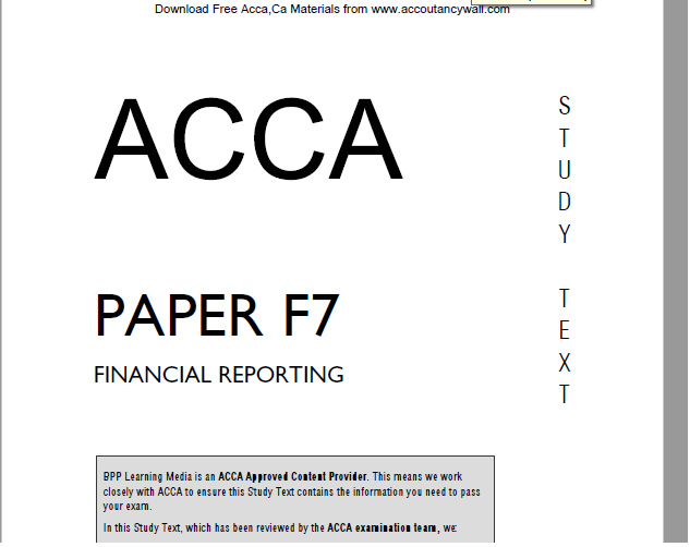 کتاب Acca: Paper F7: Financial Reporting