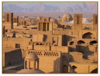 پاورپوینت مطالعات طراحی اقلیمی شهر یزد گرم و خشک