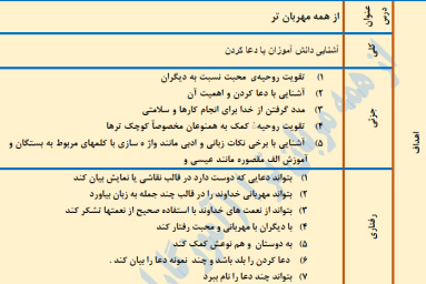 طرح درس فارسی کلاس دوم موضوع از همه مهربان تر