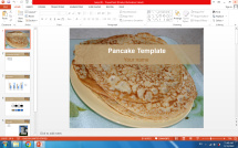قالب پاورپوینت غذا و خوراکی با تم پنکیک