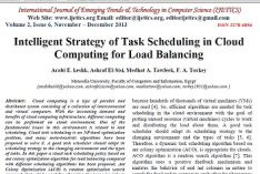 ترجمه مقاله انگلیسی با موضوع استراتژی هوشمند زمان‌ بندی وظیفه برای تعادل بار در محاسبات ابری