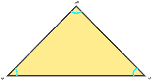 مجموع زوایای داخلی مثلث
