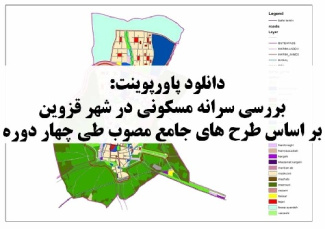 پاورپوینت بررسی سرانه مسکونی در شهر قزوین