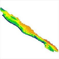 نقشه مدل رقومی ارتفاعی (DEM) شهرستان دره شهر (واقع در استان ایلام)