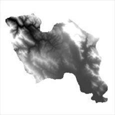 نقشه مدل رقومی ارتفاعی (DEM) شهرستان جوانرود (واقع در استان کرمانشاه)