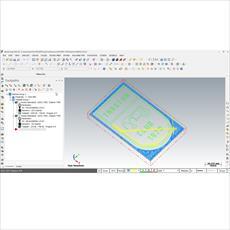 فایل ماشین کاری قطعه کار  ( آرم تراکتورسازی) با نرم افزار مسترکم (Mastercam)  به همراه جی کدهای CNC