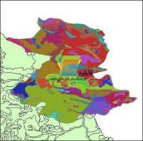 شیپ فایل زمین شناسی شهرستان بیجار واقع در استان کردستان