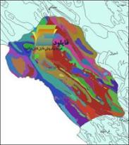 شیپ فایل زمین شناسی شهرستان کازرون  واقع در استان فارس