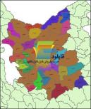 شیپ فایل بخش های استان آذربایجان شرقی