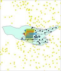 شیپ فایل نقطه ای روستاهای شهرستان سرعین واقع در استان اردبیل