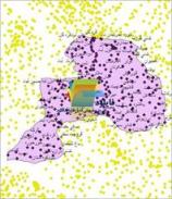 شیپ فایل نقطه ای روستاهای شهرستان بوکان واقع در استان آذربایجان غربی
