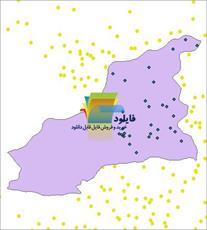 شیپ فایل نقطه ای روستاهای شهرستان بناب واقع در استان آذربایجان شرقی