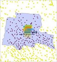 شیپ فایل نقطه ای روستاهای شهرستان بستان آباد واقع در استان آذربایجان شرقی