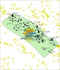 شیپ فایل نقطه ای روستاهای شهرستان فارسان واقع در استان چهارمحال و بختیاری