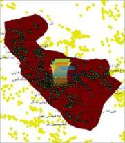 شیپ فایل نقطه ای روستاهای شهرستان فسا واقع در استان فارس