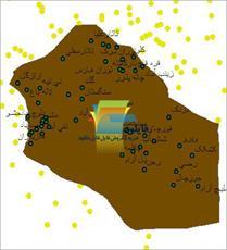 شیپ فایل نقطه ای روستاهای شهرستان رامیان واقع در استان گلستان