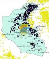 شیپ فایل نقطه ای روستاهای شهرستان طبس واقع در استان خراسان جنوبی