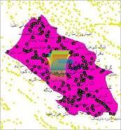 شیپ فایل نقطه ای روستاهای شهرستان اسلام آباد غرب واقع در استان کرمانشاه