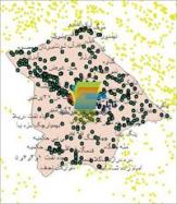 شیپ فایل نقطه ای روستاهای شهرستان گچساران واقع در استان کهگیلویه و بویراحمد