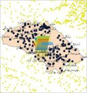 شیپ فایل نقطه ای روستاهای شهرستان طارم واقع در استان زنجان