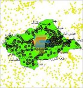 شیپ فایل نقطه ای روستاهای شهرستان خمین واقع در استان مرکزی