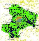 شیپ فایل نقطه ای روستاهای شهرستان تفرش واقع در استان مرکزی