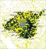 شیپ فایل نقطه ای روستاهای شهرستان سنندج واقع در استان کردستان