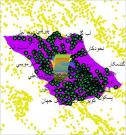 شیپ فایل نقطه ای روستاهای شهرستان باغملک واقع در استان خوزستان