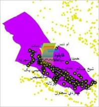شیپ فایل نقطه ای روستاهای شهرستان دشت آزادگان واقع در استان خوزستان